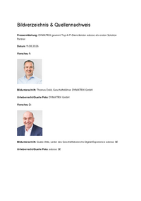 Bildnachweis f&uuml;r die Pressemitteilung zur Partnerschaft von DYMATRIX und adesso